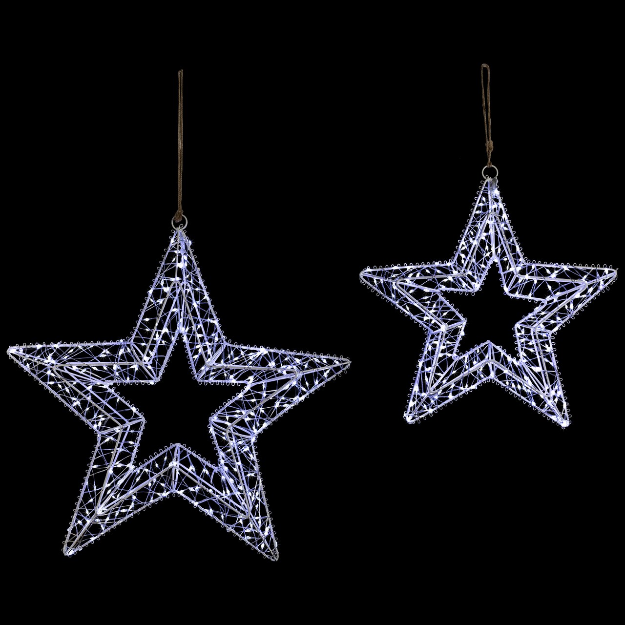 Northlight LED Lighted Stars Outdoor Christmas Decorations - 18" - Cool White - Set of 2